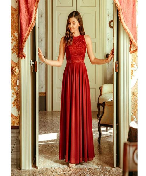lace chiffon long bridesmaid dresses with jewel neck beaded wedding guest dress floor length formal dresses burgundy dark red2434546, White;pink
lace chiffon long bridesmaid dresses with jewel neck beaded wedding guest dress floor length formal dresses burgundy dark red2434546, White;pink