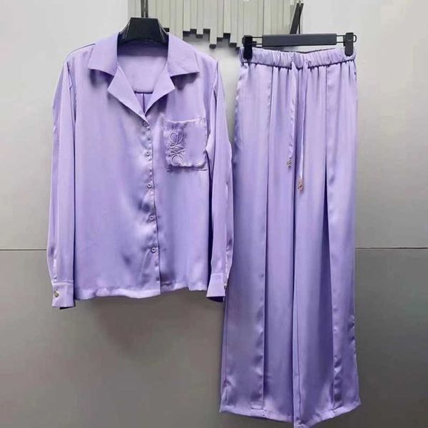 summer womens designer trousers suit trendy pocket embroidery silk long sleeved elastic waist pants two-piece set loose home clothes women s, White
summer womens designer trousers suit trendy pocket embroidery silk long sleeved elastic waist pants two-piece set loose home clothes women s, White
