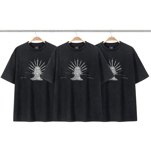 2023ss vintage washed t-shirt men women 1 quality oversized t shirt tee, Black;brown
2023ss vintage washed t-shirt men women 1 quality oversized t shirt tee, Black;brown