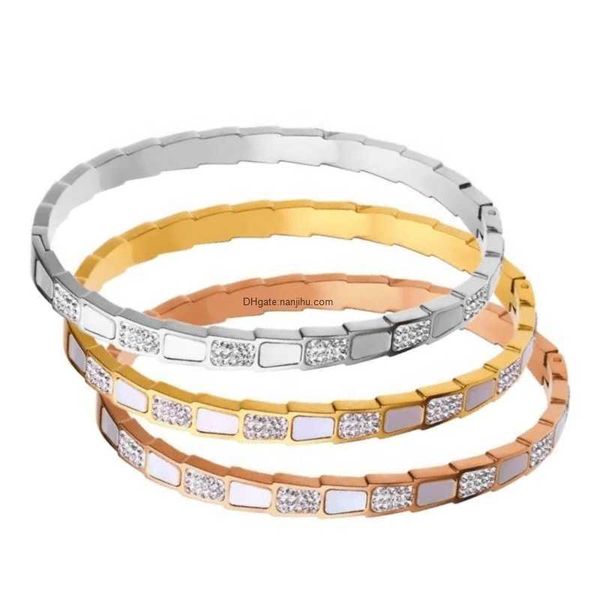 designer luxury belgary brand new shaped white shell decorated with fashionable beimu snake rose gold diamond women's titanium steel br, Black
designer luxury belgary brand new shaped white shell decorated with fashionable beimu snake rose gold diamond women's titanium steel br, Black