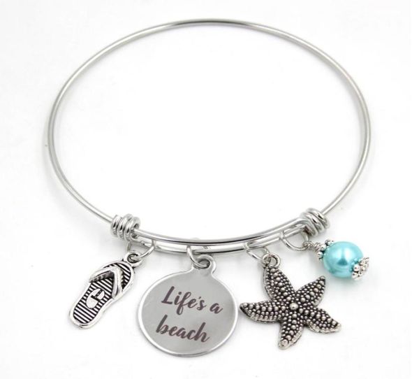 new arrival stainless steel jewelry expandable bangle bracelet lifes a beach bracelet flip flop starfish charm bracelets women gif6305217, Golden;silver
new arrival stainless steel jewelry expandable bangle bracelet lifes a beach bracelet flip flop starfish charm bracelets women gif6305217, Golden;silver