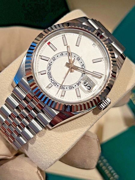 new watch strap luxury wristwatch sky dweller ss white gold jubilee 326934 white dial watchautomatic mens bracelet waterproof men's wat, Slivery;brown
new watch strap luxury wristwatch sky dweller ss white gold jubilee 326934 white dial watchautomatic mens bracelet waterproof men's wat, Slivery;brown