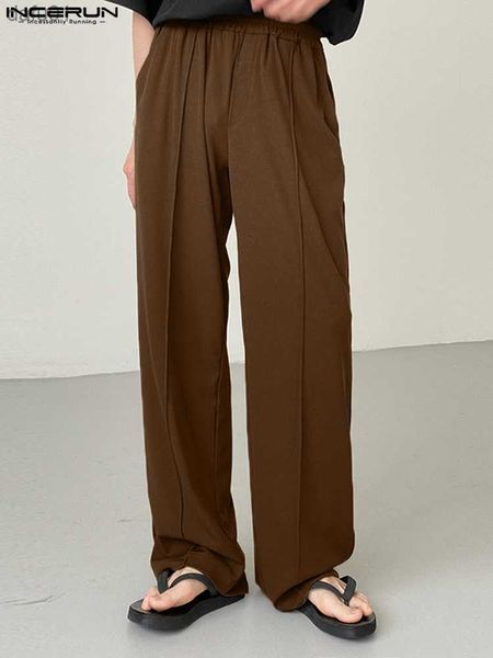 men's pants incerun men casual pants solid color elastic waist 2023 loose straight trousers men joggers streetwear leisure pantalon s-5, Black
men's pants incerun men casual pants solid color elastic waist 2023 loose straight trousers men joggers streetwear leisure pantalon s-5, Black