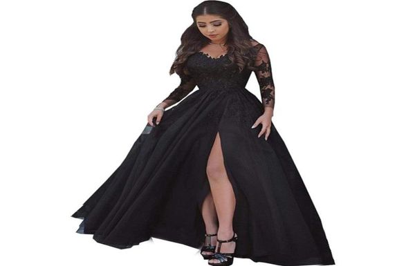 women039s lace appliques long sleeves illusion slit evening dress formal party dresses evening gowns for women prom long elegan7530570, Black
women039s lace appliques long sleeves illusion slit evening dress formal party dresses evening gowns for women prom long elegan7530570, Black
