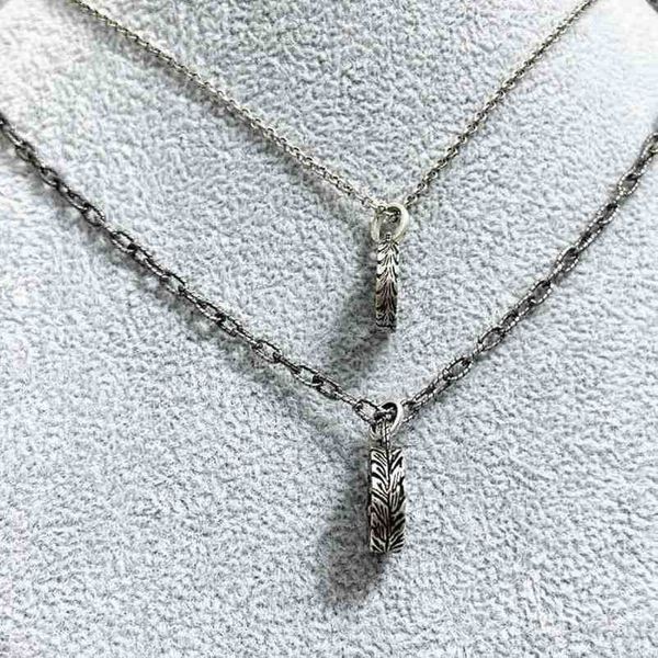 2023 new designer jewelry bracelet necklace ring ancient style carved pattern pendant for men women simple fried dough twist couple necklace, Silver
2023 new designer jewelry bracelet necklace ring ancient style carved pattern pendant for men women simple fried dough twist couple necklace, Silver