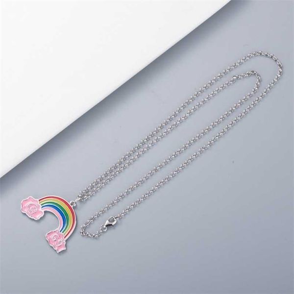 2023 new designer jewelry bracelet necklace ring skull small rainbow enamel men women couple sweater chain, Silver
2023 new designer jewelry bracelet necklace ring skull small rainbow enamel men women couple sweater chain, Silver