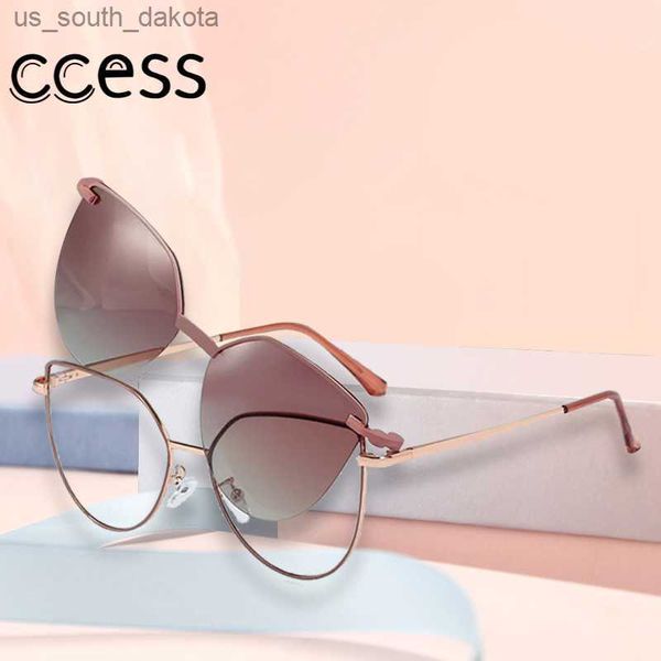 new polarized flip-on sunglasses cat eye vintage metal frame fashion anti blue light sun glasses for women men uv400 gafas l230523, White;black
new polarized flip-on sunglasses cat eye vintage metal frame fashion anti blue light sun glasses for women men uv400 gafas l230523, White;black
