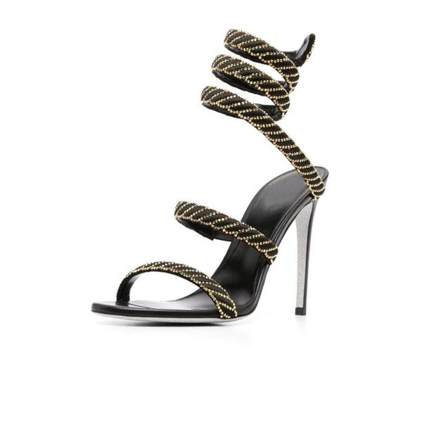 new luxury women's summer new water diamond wrist wrapped thin high heel women's sandals european and american large women's, Black
new luxury women's summer new water diamond wrist wrapped thin high heel women's sandals european and american large women's, Black