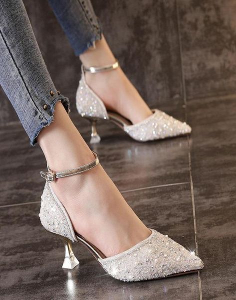 elegant ladies ankle strap pumps high heels crystal wedding shoes bride for women 2022 spring pointed toe luxury pumps woman 220219210111, Black
elegant ladies ankle strap pumps high heels crystal wedding shoes bride for women 2022 spring pointed toe luxury pumps woman 220219210111, Black
