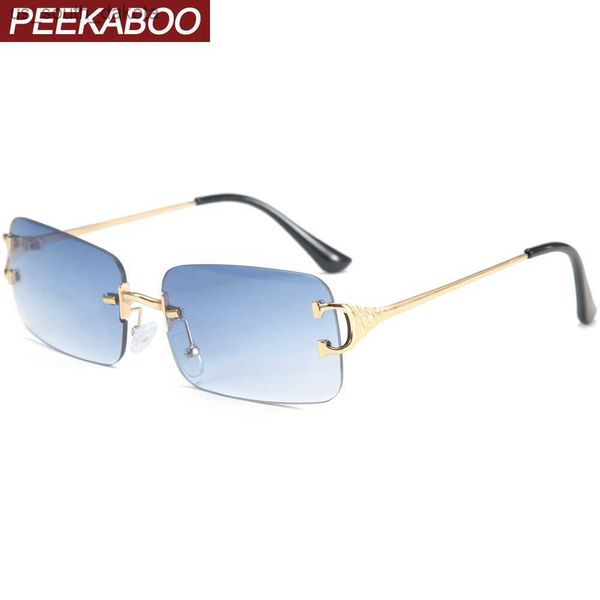peekaboo blue rectangular sunglasses rimless men metal fashion square sun glasses for women gradient lens frameless 2021 uv400 l230523, White;black
peekaboo blue rectangular sunglasses rimless men metal fashion square sun glasses for women gradient lens frameless 2021 uv400 l230523, White;black