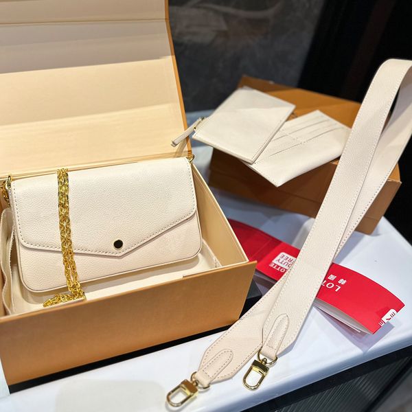 designer woman bag handbag women shoulder bags leather original box chain leather strap messenger purse with card holder slot clutch louisvu
designer woman bag handbag women shoulder bags leather original box chain leather strap messenger purse with card holder slot clutch louisvu
