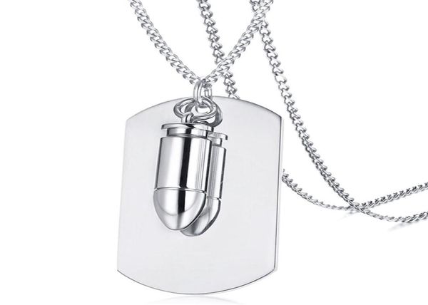 stainless steel men039s blank dog tag necklace with bullet pendant on chain silver gold black261o9922087
stainless steel men039s blank dog tag necklace with bullet pendant on chain silver gold black261o9922087