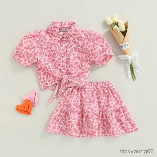 clothing sets girls clothes summer pink outfit leopard print short puff sleeve shirt crop and ruffle a-line skirt for 3-8 years, White
clothing sets girls clothes summer pink outfit leopard print short puff sleeve shirt crop and ruffle a-line skirt for 3-8 years, White