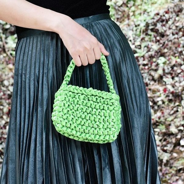 shoulder bags classical lady hand made satin knitting bag quality mini size rope knot hollow handbag women european tote
shoulder bags classical lady hand made satin knitting bag quality mini size rope knot hollow handbag women european tote