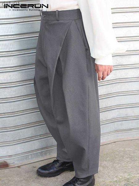 men's pants incerun 2023 american style men's cross pleated long pants fashion casual male solid all-match high waist pencil trous, Black
men's pants incerun 2023 american style men's cross pleated long pants fashion casual male solid all-match high waist pencil trous, Black