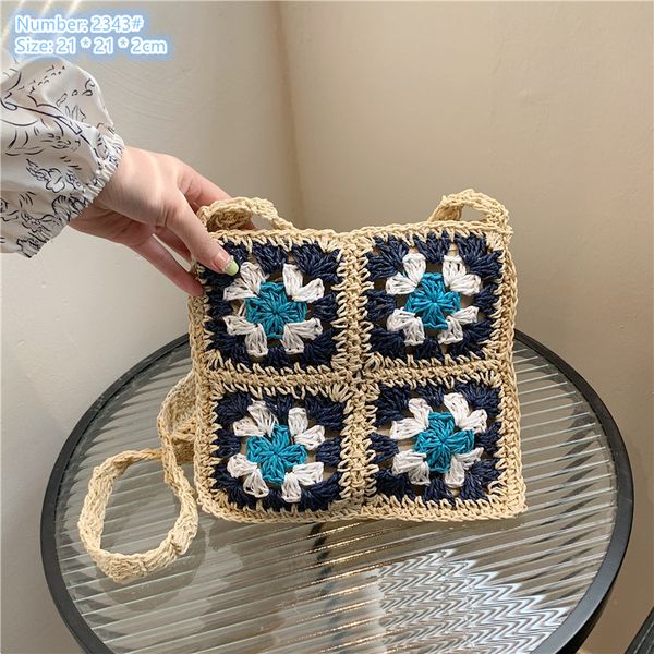 Factory wholesale ladies shoulder bags 3 colors summer seaside holiday leisure straw bag small fresh hollow crocheted handbag sweet woven backpack, Green-2343#
Factory wholesale ladies shoulder bags 3 colors summer seaside holiday leisure straw bag small fresh hollow crocheted handbag sweet woven backpack, Green-2343#