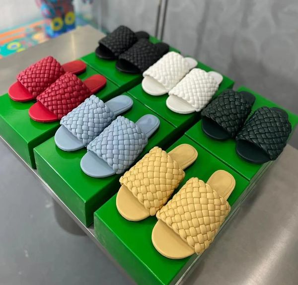 designer sandals quality women woven muller slides summer beach leather wedding party slippers size 35-41, Black
designer sandals quality women woven muller slides summer beach leather wedding party slippers size 35-41, Black
