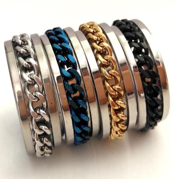 50pcs spin chain ring men039s boy039s cool rock punk 316l stainless steel spinner ring man accessories birthday gift xmas gi2624189, Silver
50pcs spin chain ring men039s boy039s cool rock punk 316l stainless steel spinner ring man accessories birthday gift xmas gi2624189, Silver