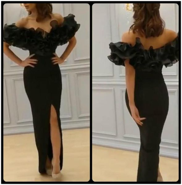 black evening dresses ruffle tiered organza front slit mermaid off the shoulder slit prom dress arabic party gowns5821811, Black;red
black evening dresses ruffle tiered organza front slit mermaid off the shoulder slit prom dress arabic party gowns5821811, Black;red