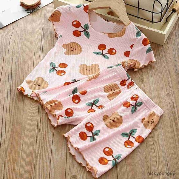 clothing sets printed bear cute baby girl short sleeve summer casual nightgown children clothes home wear suits, White
clothing sets printed bear cute baby girl short sleeve summer casual nightgown children clothes home wear suits, White