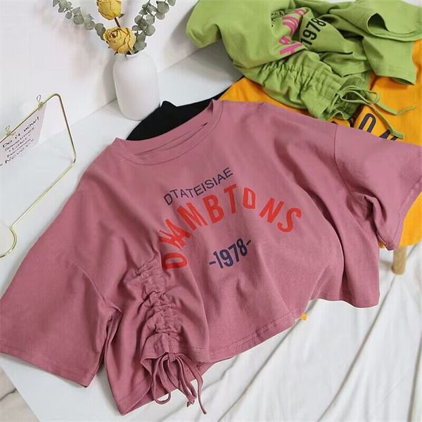 multi-color and multi-size crop women side drawstring tie up slim ribbed short sleeve t shirt summer autumn t-shirts women tees /-2xl, White
multi-color and multi-size crop women side drawstring tie up slim ribbed short sleeve t shirt summer autumn t-shirts women tees /-2xl, White