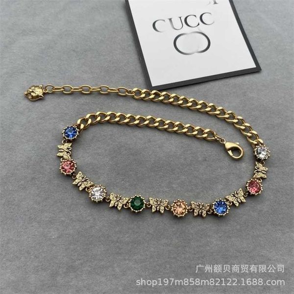 2023 new designer jewelry bracelet necklace ring ancient color diamond butterfly street shooting idol net red with style ol temperament fema, Silver
2023 new designer jewelry bracelet necklace ring ancient color diamond butterfly street shooting idol net red with style ol temperament fema, Silver