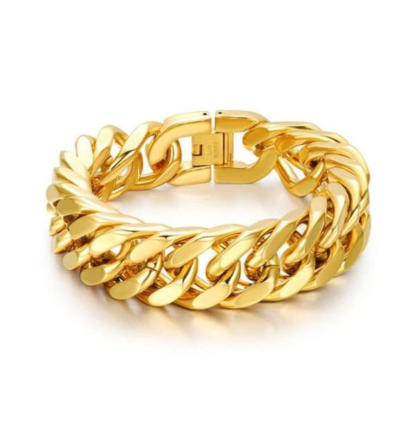 316l stainless steel men women jewlery fashion wrist chains bracelets punk hip hop bangle ed pulsera gold silver 225cm15cm7129423, Black
316l stainless steel men women jewlery fashion wrist chains bracelets punk hip hop bangle ed pulsera gold silver 225cm15cm7129423, Black