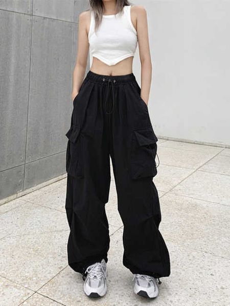 side pockets cargo pants for women y2k fashion casual korean style pant streetwear baggy harajuku chic sweatpants, White;black
side pockets cargo pants for women y2k fashion casual korean style pant streetwear baggy harajuku chic sweatpants, White;black