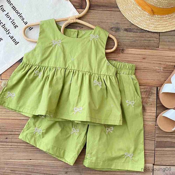 clothing sets baby girl short cotton sleeveless and pants pieces fashion summer children outfits, White
clothing sets baby girl short cotton sleeveless and pants pieces fashion summer children outfits, White