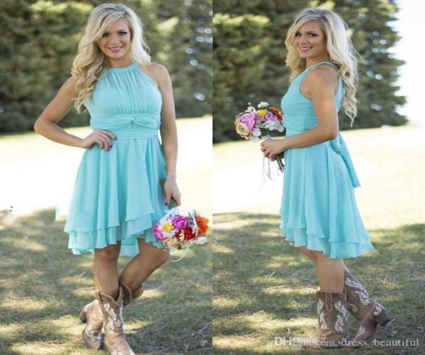 new modest short bridesmaid dresses light sky blue halter neck knee length ruffle chiffon plus size country wedding party dresses6782117, White;pink
new modest short bridesmaid dresses light sky blue halter neck knee length ruffle chiffon plus size country wedding party dresses6782117, White;pink