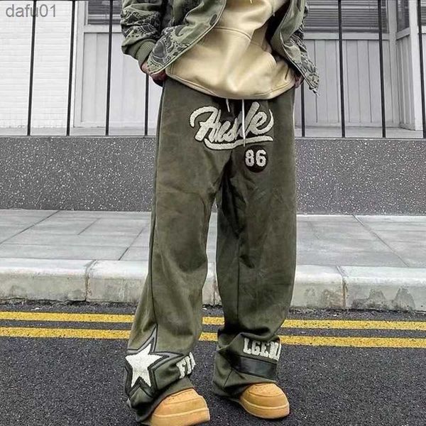 men's pants men women casual pants new trendy brand american street embroidery loose sweatpants hip-hop couple casual fashion trousers, Black
men's pants men women casual pants new trendy brand american street embroidery loose sweatpants hip-hop couple casual fashion trousers, Black