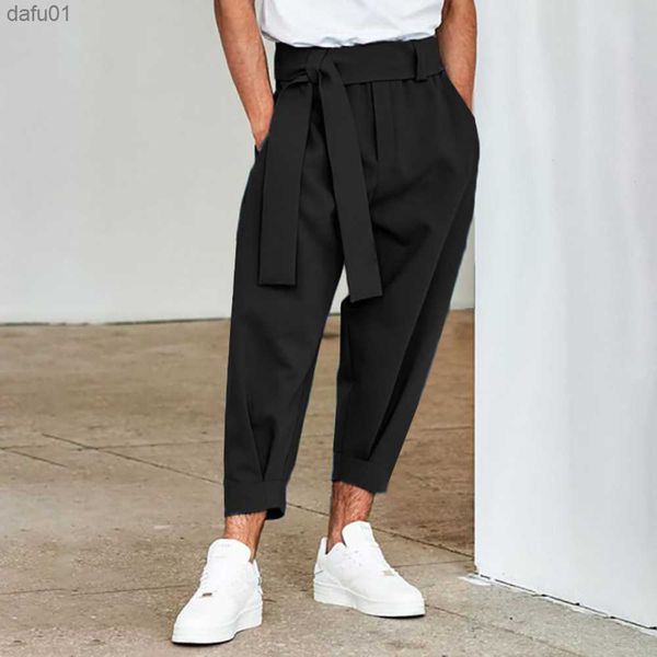 men's pants 2023 new men's fashion solid color pants drawstring casual harem trouser chinomen's loose wide leg pant trousers, Black
men's pants 2023 new men's fashion solid color pants drawstring casual harem trouser chinomen's loose wide leg pant trousers, Black