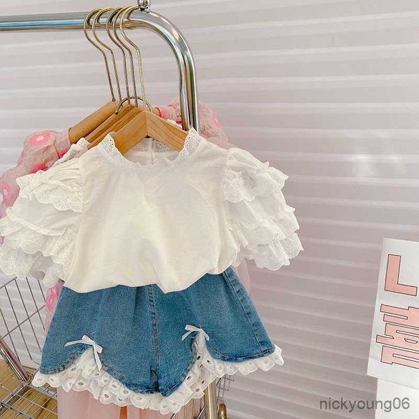 clothing sets girls set summer fashion short sleeve denim shorts jeans outfits kids 2-7y, White
clothing sets girls set summer fashion short sleeve denim shorts jeans outfits kids 2-7y, White