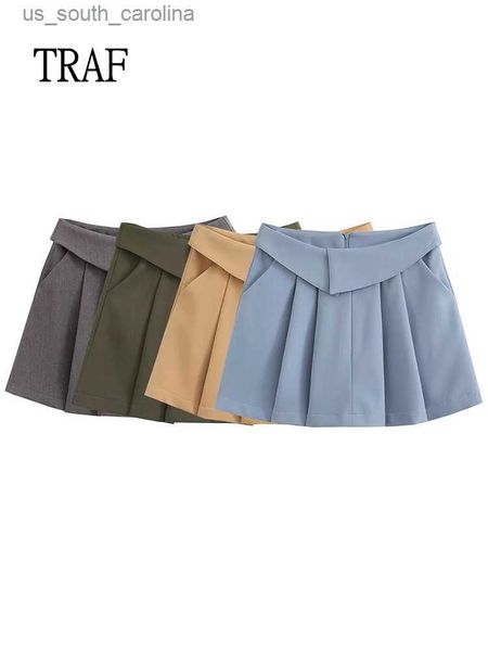traf short skirts for women 2023 korean fashion high waist pleated skirt women clothing y2k vintage mini skirts streetwear l230522, Black
traf short skirts for women 2023 korean fashion high waist pleated skirt women clothing y2k vintage mini skirts streetwear l230522, Black