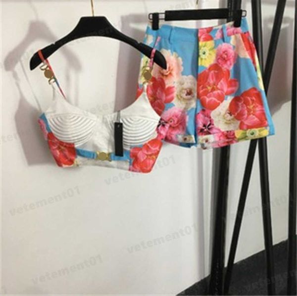 fashion womens two piece pants pattern print suit luxury short sleeve tank high waist shorts brand high end designer summer women clothing 0, White
fashion womens two piece pants pattern print suit luxury short sleeve tank high waist shorts brand high end designer summer women clothing 0, White