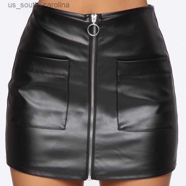 skirts 2023 women skirt new office lady zipper leather skirts fashion solid color zipper high waist skirt casual short mini skirts l230522, Black
skirts 2023 women skirt new office lady zipper leather skirts fashion solid color zipper high waist skirt casual short mini skirts l230522, Black