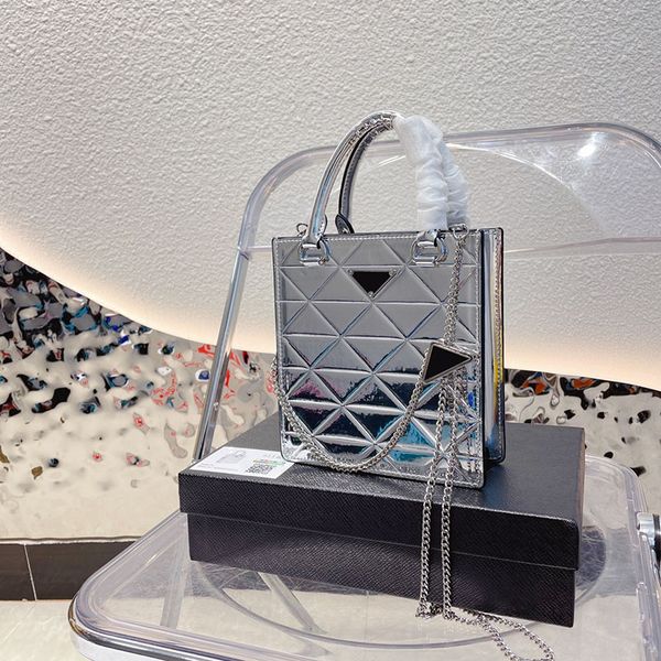 luxurys laser designer bag hard mirror surface shoulder large crossbody bags tote satchel metal triangle logo adjusts chain women purses and
luxurys laser designer bag hard mirror surface shoulder large crossbody bags tote satchel metal triangle logo adjusts chain women purses and
