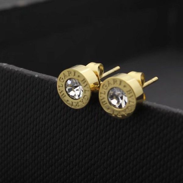 luxury designer women fashion stud stainless steel lover gifts with diamond high polish engagement earring, Silver
luxury designer women fashion stud stainless steel lover gifts with diamond high polish engagement earring, Silver