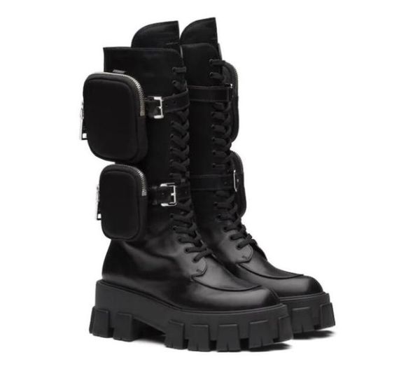new season italy women boots paris catwalk monolith leather boots rare calf leather straps detachable nylon pouches thick sole sho4602713, Black
new season italy women boots paris catwalk monolith leather boots rare calf leather straps detachable nylon pouches thick sole sho4602713, Black