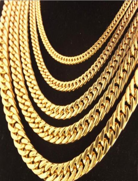 681012mm 14mm men039s four grinding 18k gold plated chain cuban miami titanium steel necklace7270106, Silver
681012mm 14mm men039s four grinding 18k gold plated chain cuban miami titanium steel necklace7270106, Silver