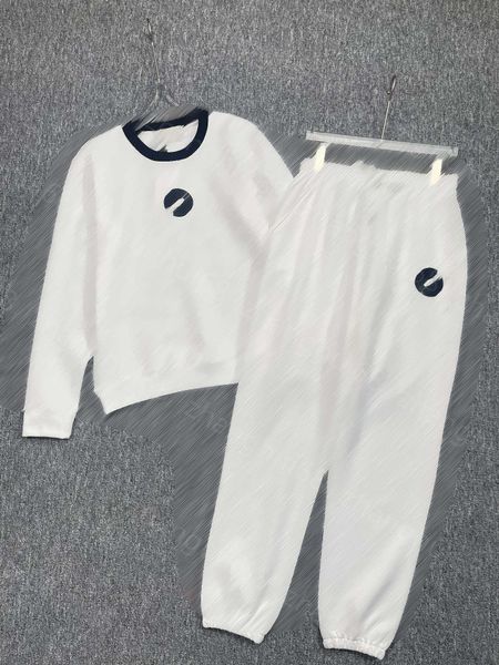 23ss casual suit women pants sets womens designer clothing round neck color matching letter jacquard long-sleeved hoodie elastic waist trous, White
23ss casual suit women pants sets womens designer clothing round neck color matching letter jacquard long-sleeved hoodie elastic waist trous, White