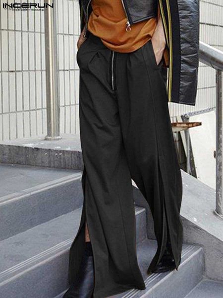 incerun 2023 men casual pants zipper split hem joggers solid color fashion wide leg trousers men streetwear baggy pantalon s-5xl l230520, Black
incerun 2023 men casual pants zipper split hem joggers solid color fashion wide leg trousers men streetwear baggy pantalon s-5xl l230520, Black