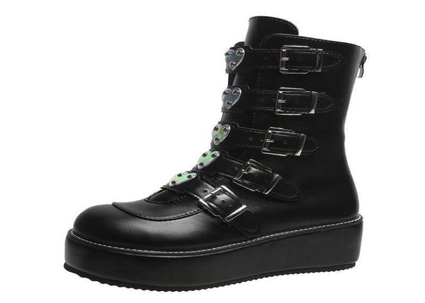 boots 2022 brand ins demonias shoes platform heart buckle wedges high heels motorcycle mid calf boots women gothic street cool1310239, Black
boots 2022 brand ins demonias shoes platform heart buckle wedges high heels motorcycle mid calf boots women gothic street cool1310239, Black