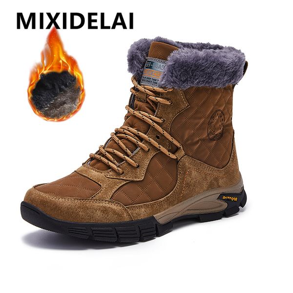 new winter waterproof mens snow boots warm plush men ankle boots outdoor genuine leather boots non-slip mens motorcycle boots, Black
new winter waterproof mens snow boots warm plush men ankle boots outdoor genuine leather boots non-slip mens motorcycle boots, Black
