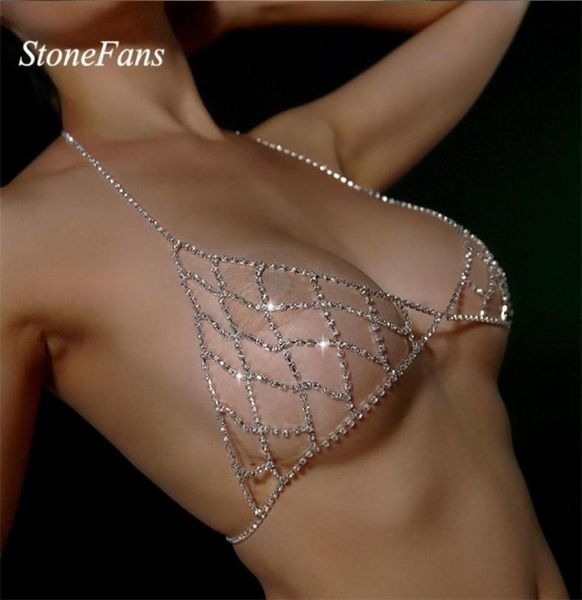 stonefans bra chain crystal beach body jewelry shiny chest harness bikini body chain women necklace drop t2005084922475, Silver
stonefans bra chain crystal beach body jewelry shiny chest harness bikini body chain women necklace drop t2005084922475, Silver