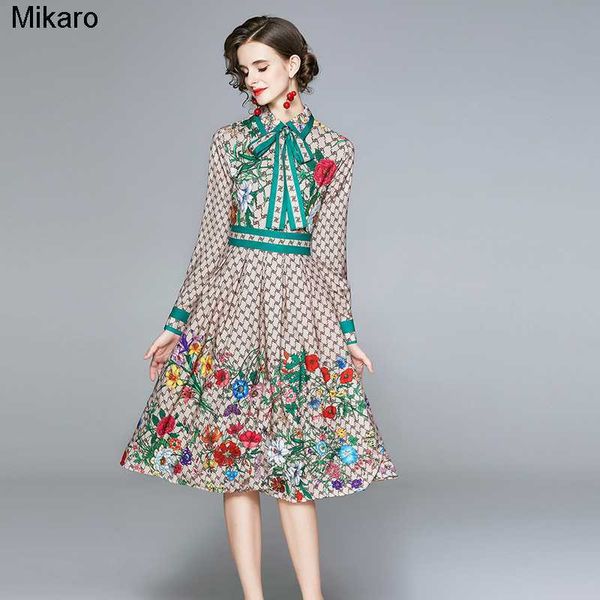 mikaro floral ribbon bow shirt neck dress runway women designer long sleevelapel office ladies printed slim a-line pleated dresses autumn wi, Black;gray
mikaro floral ribbon bow shirt neck dress runway women designer long sleevelapel office ladies printed slim a-line pleated dresses autumn wi, Black;gray