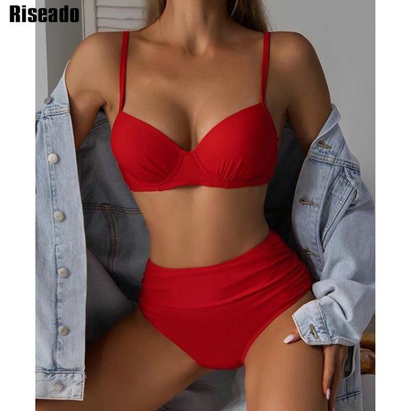 panties riseado push up bikini set high waist women's swimsuit 2022 new ruched swimwear women beachwear solid biquinis bathing suit, Red;black
panties riseado push up bikini set high waist women's swimsuit 2022 new ruched swimwear women beachwear solid biquinis bathing suit, Red;black