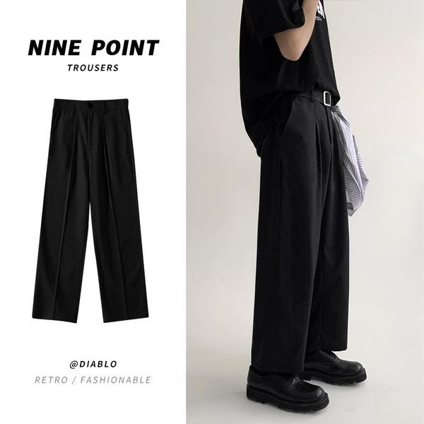 blazers large size suit pants men's fashion business society mens dress pants korean loose casual wideleg pants men straight trousers, White;black
blazers large size suit pants men's fashion business society mens dress pants korean loose casual wideleg pants men straight trousers, White;black