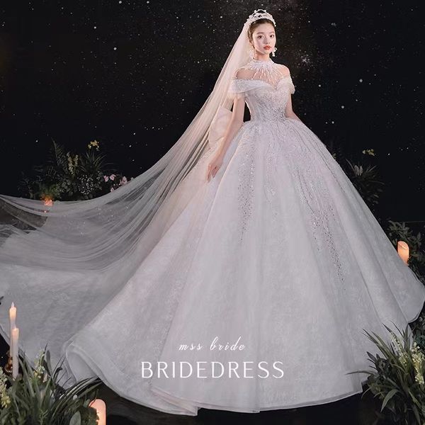 sheer crew neck see through button back long sleeves appliques new vintage lace wedding dresses vestios de novia shiny crystal romanti brida, White
sheer crew neck see through button back long sleeves appliques new vintage lace wedding dresses vestios de novia shiny crystal romanti brida, White