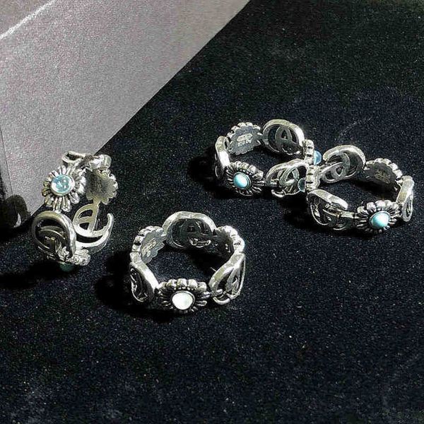 designer jewelry bracelet necklace little daisy with carved flowers sterling couple ring valentine's day gift trend high quality, Silver
designer jewelry bracelet necklace little daisy with carved flowers sterling couple ring valentine's day gift trend high quality, Silver